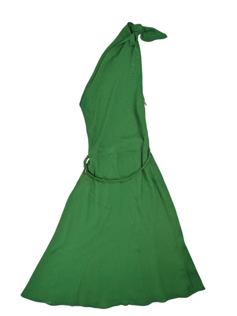 Vintage Gucci by Alessandra Facchianetti 2005 One Shoulder Belted Silk Dress in